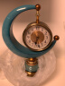 丽盛欧式座钟客厅时尚创意台钟家用石英钟时钟酒柜装饰品摆件钟表 B945-81 (陶瓷蓝组合款) 实拍图