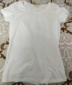 艾路丝婷夏装新款T恤女短袖上衣韩版修身体恤TX3560 白色园领 L 实拍图