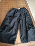 浩術(shù)高街工裝七分褲男夏季薄款寬松直筒日系原宿風(fēng)休閑八分過(guò)膝短褲潮 黑色 3XL 曬單實(shí)拍圖