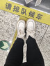 OTMX休閑鞋女厚底內(nèi)增高女鞋子運(yùn)動(dòng)老爹鞋高跟牛皮單鞋2024春季季新款 白色 34 曬單實(shí)拍圖