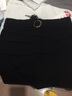 魅力棠半身裙女2024春季新款修身顯瘦黑色松緊腰防走光百搭短裙包臀裙子 黑色 L/28(105-115斤) 曬單實(shí)拍圖