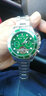 歐利時(shí)（OLEVS）機械表時(shí)尚防水男表綠水鬼潛水表潮流夜光男士手表型男百搭鏤空表 鋼帶本色水鬼綠面男表 曬單實(shí)拍圖
