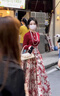 HECO【素色心情】新中式國(guó)風(fēng)針織衫春秋新款盤扣長(zhǎng)袖羊毛衫上衣女裝 紅色 S 曬單實(shí)拍圖