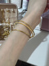 中國黃金（CHINA GOLD）足金三生三世黃金手鐲福字牌鐲子3D送老婆七夕情人節(jié)禮物復購補貼 金重約12.2g  56# 曬單實拍圖