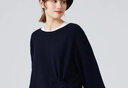 真維斯女裝 冬季 百搭上衣 休閑舒適女裝針織衫LS 深藍色8530 155/80A/S 曬單實(shí)拍圖