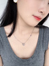 VTLs925銀雙環(huán)相扣莫比烏斯環(huán)韓版鑲鉆鎖骨鏈送女友生日情人節(jié)禮物 s925銀-三秒心動【贈證書】 曬單實拍圖