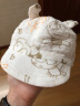 aqpa新生儿夏季帽子婴儿太阳帽男女宝宝外出防晒遮阳棉纱布鸭舌帽 白底蜜蜂 0-3个月（适用头围34-37cm） 实拍图