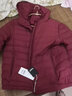 鴨鴨（YAYA）中老年羽絨服男休閑連帽短款爸爸裝輕薄羽絨服外套KLZ 冰酒紅色 XL /180 曬單實(shí)拍圖