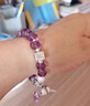 奈維斯汀紫水晶手鏈女銀切割面不規則刻面巴西紫色轉運手串520禮物女 曬單實(shí)拍圖
