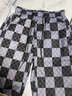 薩拉維夫（SLLAVIF）夏季薄款格子短褲男士時(shí)尚冰絲潮流速干沙灘褲休閑拼色五分褲 咖色 28 (80-95斤) 曬單實(shí)拍圖
