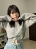 OTST2025春秋新款灰色小香風(fēng)毛衣開衫外套上新季穿搭針織衫女短款上衣 灰色毛衣【單件】 M 90-100斤 曬單實(shí)拍圖