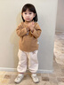 幼歌（YOUGE）嬰幼兒冬季新款加絨半高領(lǐng)打底衫保暖舒適親膚長(cháng)袖上衣 深咖色 90 cm 曬單實(shí)拍圖
