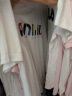 安奈儿童装男女童短袖速干T恤2024年夏装新款印花亲子装文化衫上衣 米白 150cm 实拍图