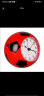 汉时（Hense）创意儿童闹钟学生床头钟时尚个性闹表卡通音乐时钟足球造型小台钟HA09红色 实拍图
