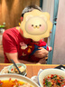Kordear 寶寶純棉口水巾嬰兒360度可旋轉口水圍防吐奶圍兜 紅色 0-9個(gè)月 曬單實(shí)拍圖
