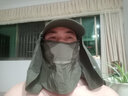 NZTK遮陽(yáng)帽男防紫外線(xiàn)騎車(chē)夏天防曬帽新品透氣可折疊漁夫帽遮臉可拆卸 軍色 55-60CM可調節 曬單實(shí)拍圖