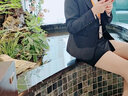 衣品飾衛(wèi)夏季包臀半身裙女短裙不規(guī)則開叉一步裙職業(yè)包裙西裝裙工裝裙彈力 黑色 L 曬單實(shí)拍圖