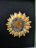 special森系小眾設計女氣質(zhì)防走光胸花胸針風(fēng)衣配飾 炙熱的向日葵 胸針 曬單實(shí)拍圖