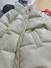 獨(dú)束大碼女裝胖mm可翻折領(lǐng)pu皮面羽絨服女冬季新款保暖外套22DS4162 奶茶色 M 曬單實(shí)拍圖