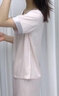 創(chuàng  )意女郎;CREATIVITY-GIRL真絲睡衣100%桑蠶絲女士高檔真絲睡衣女夏季新款性感套裝感家居服 豆沙粉女-2132短+七分褲 L （推薦105-115斤） 曬單實(shí)拍圖