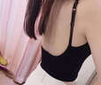 美背吊帶背心女大U美背無(wú)鋼圈外穿卡卡網(wǎng)紅內搭帶胸墊打底內衣2件裝 卡卡同款黑色均碼2件裝 均碼 曬單實(shí)拍圖