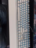 美尚E族朋克三模机械键盘鼠标套装2.4g无线键鼠台式电脑笔记本USB有线办公电竟吃鸡游戏蓝牙外设背光 104键金属银【青轴-三模】白光 有线 实拍图