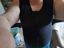 維尼瑪希男士緊身塑身衣束腰束胸塑形藏肉神器收腹背心塑身褲分體套裝薄款 強力收腹：黑色塑身上衣 【L碼】建議體重170-210斤 曬單實(shí)拍圖