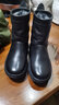 懶洋洋戶(hù)外雪地靴真皮軟底皮毛一體女保暖厚底加厚羊毛靴媽媽棉靴1602A 黑色 35 曬單實(shí)拍圖