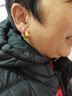 卡鉑亞卡鉑亞 黃金耳環(huán)女 999足金滿(mǎn)天星耳飾耳圈送禮女友送媽媽 3.63克 曬單實(shí)拍圖