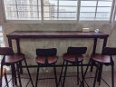 铁喜柱 吧台桌家用简约靠墙实木酒吧桌椅咖啡厅奶茶店阳台长桌子 180*40*105板厚5CM 实拍图