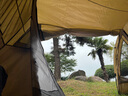 山趣（ShineTrip）戶外05系輕量化隧道帳篷遮陽防曬野餐露營摩托車便攜旅行過夜帳篷 戰(zhàn)鷹沙(一室一廳可容納2-4人) 單帳篷-不含門廳桿 曬單實(shí)拍圖
