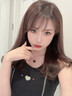 紀思梵輕奢四葉草項鏈女感溫變色時(shí)尚首飾生日送老婆七夕情人節禮物 紅黑雙面-項鏈（刻字） 曬單實(shí)拍圖