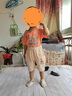 G.DUCKKIDS夏季套裝男孩兩件套嬰兒童裝寶寶短袖夏裝潮男童1一2-3-4-5歲衣服 桔色【滿花小鹿短袖套】 100 cm 曬單實(shí)拍圖