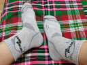 威迪瑞男女款户外运动快干袜速干袜子 加厚保暖跑步徒步骑行袜登山袜 白灰色/3双装 实拍图