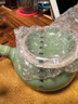 龍泉青瓷 創(chuàng)意家用功夫茶具泡茶壺中式茶壺竹韻手工壺辦公室會客水壺單壺 朱砂胎梅子青-禮盒裝 曬單實拍圖