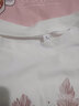 梨喃【2件裝】t恤女超火新款印花短袖夏季顯瘦韓版學(xué)生上衣寬松體恤 粉(夏之味)+白(羽毛) L :【建議100-120斤】 曬單實(shí)拍圖