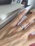 卡詩(shī)諾一生承諾足銀999銀戒指女戒求婚訂婚紀念日七夕情人節禮物送女友 桃花緣鑲鉆 曬單實(shí)拍圖