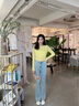 Polo Ralph Lauren 拉夫勞倫 女裝 經(jīng)典款修身版圓領(lǐng)針織毛衫RL23441 700-黃色 S 曬單實(shí)拍圖