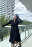 J-me職業(yè)裝氣質(zhì)女神范2023春秋小西裝女連衣裙時尚售樓部OL工作服正裝 黑色連衣裙【5098長袖】 L 曬單實拍圖