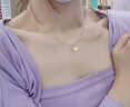 紀(jì)思梵（CHEESEFAN）輕奢心有靈犀項鏈女吊墜周年紀(jì)念日生日七夕情人節(jié)禮物送女友老婆 心有靈犀項鏈-藍寶石 曬單實拍圖
