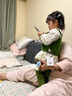 幼歌（YOUGE） 女童裙擺式娃娃衫背心套裝兒童森系彈力云朵褲馬甲 草綠背心 100 cm 曬單實(shí)拍圖