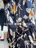 羞致藏青色碎花印花真絲連衣裙女夏季2025年新款小個子顯瘦桑蠶絲裙子 圖片色 2XL 125斤以內(nèi) 曬單實拍圖