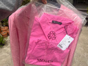 MO&Co.設計感小眾解構立裁極簡(jiǎn)風(fēng)襯衫外套截短MC刺繡上衣摩安珂 芭比粉色 L 170 曬單實(shí)拍圖