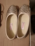 永和春老北京布鞋女士單鞋燙鉆繡花鞋淺口黑色工作鞋時(shí)尚女鞋優(yōu)雅女單鞋 TJ17018淺金 40 標準號碼 曬單實(shí)拍圖