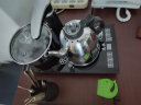 瓷牌茗茶具 茶具套装茶盘电磁炉烧水壶一体桌自动上水烧水壶茶台茶桌整套 紫砂《西施》三合一禅静-32件 实拍图