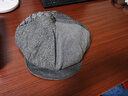 卡蒙前額抗風(fēng)貝雷帽羊毛呢八角帽女日系畫(huà)家帽英倫秋冬季短檐帽5125 灰色 均碼 57.5cm 曬單實(shí)拍圖