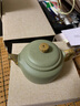 尊壺 宜興紫砂壺手工功夫茶具泡茶壺漢鐘壺原礦豆青泥180ml 漢鐘壺 180ml 曬單實拍圖