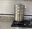 Momscook304不銹鋼蒸鍋湯鍋三層蒸鍋多層蒸鍋電磁爐燃?xì)馔ㄓ么笕萘繙翦?26x20cm三層蒸鍋(MT26ST3) 26cm 三層蒸鍋 曬單實(shí)拍圖