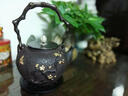 伊藤松秀 日本進(jìn)口工藝手工砂鐵壺煮茶器無(wú)涂層砂鑄鐵壺套裝南部煮水泡茶 金梅謙竹-單壺 曬單實(shí)拍圖