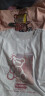 欧妤纯棉短袖t恤女2024夏季女装新款韩版宽松休闲体恤女上衣打底衫 粉色彩色熊+白色粉熊 XL建议110-120斤 实拍图